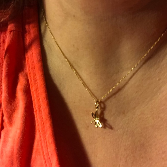 Tiffany&Co dragonfly charm and necklace gold - Picture 2 of 8
